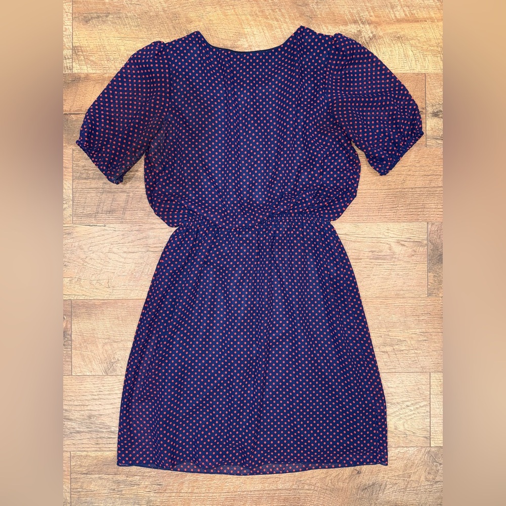 Enfocus Studio Navy With Red Polka Dot Dress - Picture 11 of 13